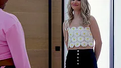 Slim blonde girl Khloe Kingley gets eaten out and banged hard