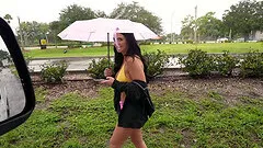 Alexa Payne with big natural tits getting fucked in the car