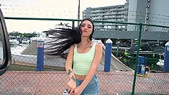 Gianna Ivy enjoys while getting fucked hard in the back of a car