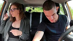 Bubble butt Brunette Emylia Argan wants to be fucked in the car