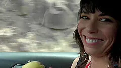 Close up POV video of Vera King being fucked in the back of a car