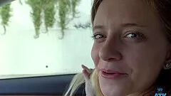 Close up video in POV with blonde Riley Star sucking a dick