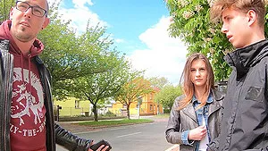 Cuckold man watches sexy girlfriend Adelle Unicorn riding a dick