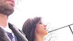 Brunette Grayson Z moans during rough anal sex with her hubby