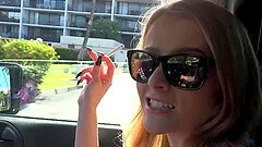 Outdoor dicking with a blonde darling & her man - Paris White