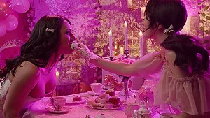 Kinky fucking after the diner with hotties Jane Wilde and Khloe Kay