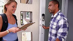 Rough interracial dicking with blonde Evelyn Payne and her man