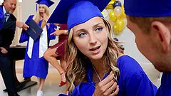 College graduate Alexa Payne gets rewarded with two hard dicks