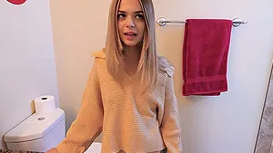 Skinny roommate Molly Little drops her panties to be fucked hard