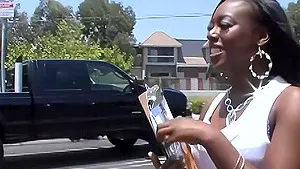 Janea Jolie cute black babe with a huge black ass nice and round for a big black cock stud Justin Long!