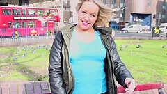 Blonde Ashley Rider having fun while pissing in public - HD