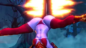 Lewd 3d babes showing their pole dance skill in a naughty animation