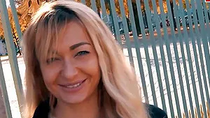 Skinny sporty blonde  tits milf at german casting