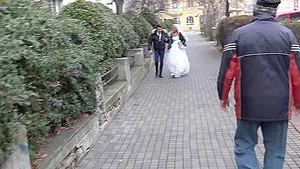 Cuckold video of newly wedded wife Claudia Mac riding a stranger