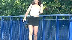 Lena Ross moans while getting fucked in the car by her BF