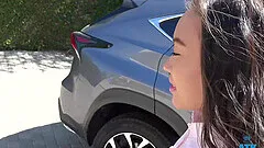 Kimmy Kimm gets fingered in the car after spending a day at the beach