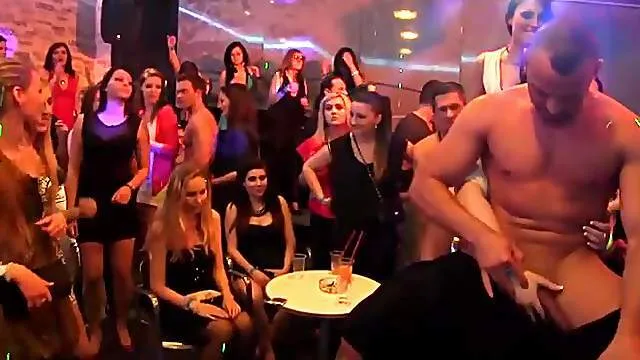 Partying with drunken sluts that suck male stripper dick