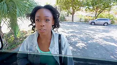 Stunning Mila Mars with natural tits getting fucked in the car