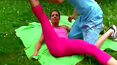 rough outdoor sex with flexible girlfriend