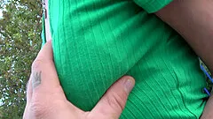 Brunette Diana enjoys while getting penetrated in the car