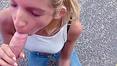Rough outdoor dicking with blonde Missy Luv and her hubby