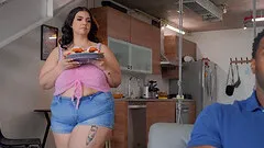 Rough interracial MMF threesome with gorgeous Rose Kush - HD