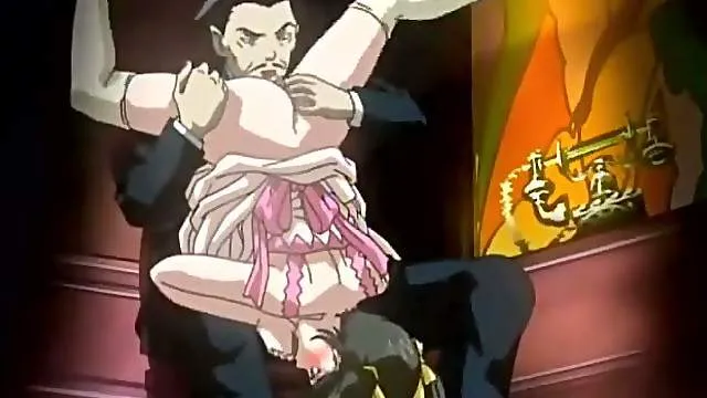 Old man orally pleasured by a hentai cutie