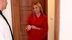 Close up video of Angel Piaff sucking her boyfriend's hard penis