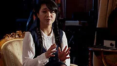 Brunette Lilith with small tits and shaved pussy gets pleasured