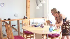 Stunning MILF with glasses moans while getting fucked balls deep