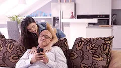 Student gets off on rough anal fun with the older bald man