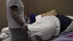 Homemade video of a blonde chick being nicely pleasured on the bed