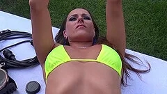 Outdoor gangbang with a brunette darling & her lovers - Wendy Moon