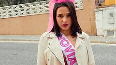 Outdoor fucking in public in POV video with hot Serenia Keer