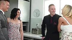 Wife Kagney Linn Karter Rides a Married Man While Their Spouses Watch