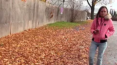 Brunette Kari K moans while being fucked in the back of a car