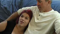 Homemade video of a redhead babe having a MMF threesome - HD