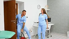 Good looking Taylee Wood wearing an uniform gets dicked hard