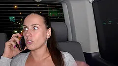 FFM threesome in the car with horny Zoe Davis and Mea Melone