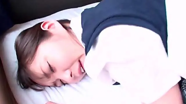 Sex with a schoolgirl ends in a hot creampie