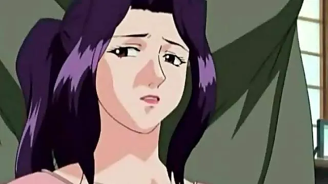 Old sensei plays with her big hentai tits