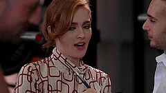 Redhead Lottie Magne with pale skin moans while being fucked