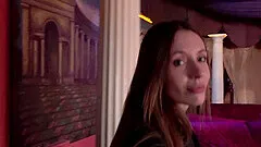 Stunning stripper Julia with long legs moans while getting fucked