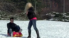 Blonde girlfriend Candy Love wants to be fucked hard during vacation