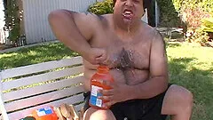 Outdoor fucking with Delilah Strong wearing fishnet in HD