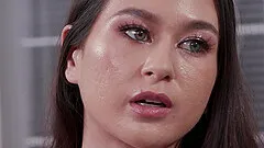 Rough interracial fucking on the sofa with brunette Jasmine Wilde