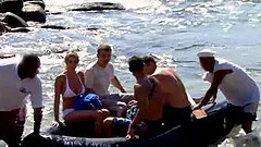 Hardcore outdoor gangbang with blonde Lea Lazur and her coworkers