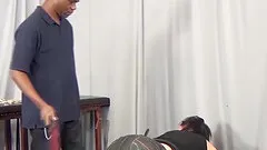 Shy skinny teen enjoys her first bizzare interracial fetish lesson and gets fucked