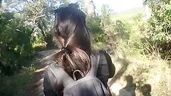 Hardcore outdoor fucking in the forest with naughty Diana