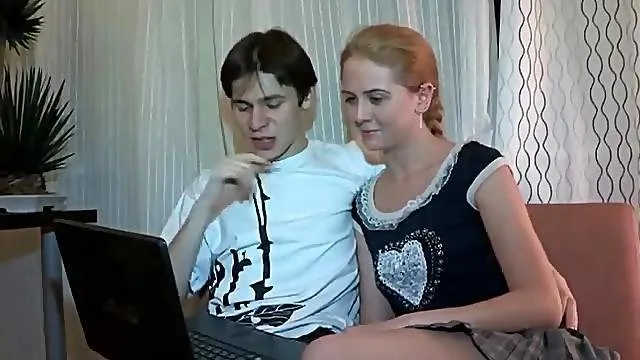 Pleated skirt teen has hot sex and a big facial